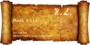 Madl Lili névjegykártya